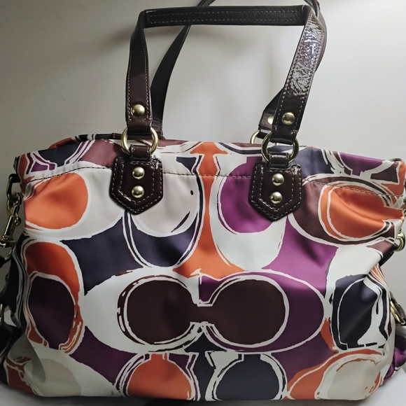 Coach Brown and Multicolor Shoulder Bag - Picture 3 of 6